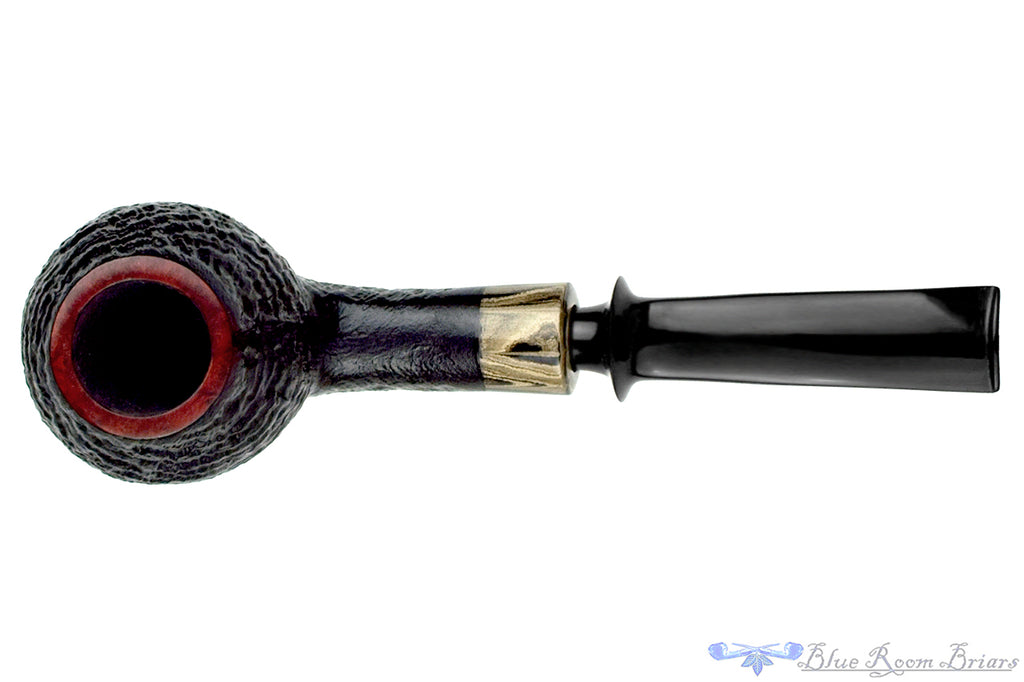 Blue Room Briars is proud to present this Bonsai Pipes By Tobias Höse Bent Black Blast Teapot with Sand Brindle