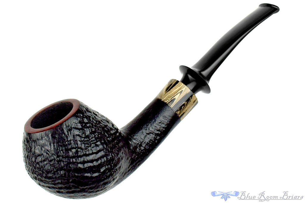 Blue Room Briars is proud to present this Bonsai Pipes By Tobias Höse Bent Black Blast Teapot with Sand Brindle