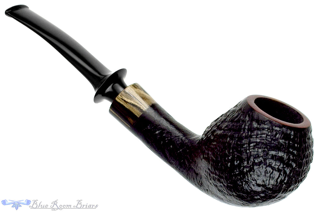 Blue Room Briars is proud to present this Bonsai Pipes By Tobias Höse Bent Black Blast Teapot with Sand Brindle