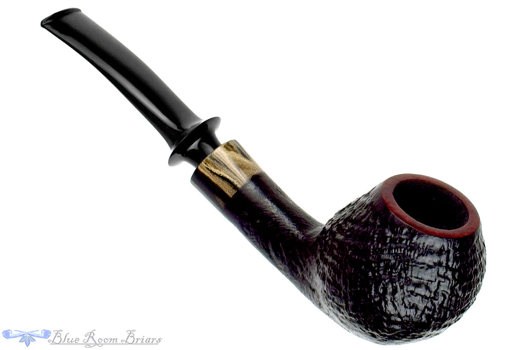 Blue Room Briars is proud to present this Bonsai Pipes By Tobias Höse Bent Black Blast Teapot with Sand Brindle