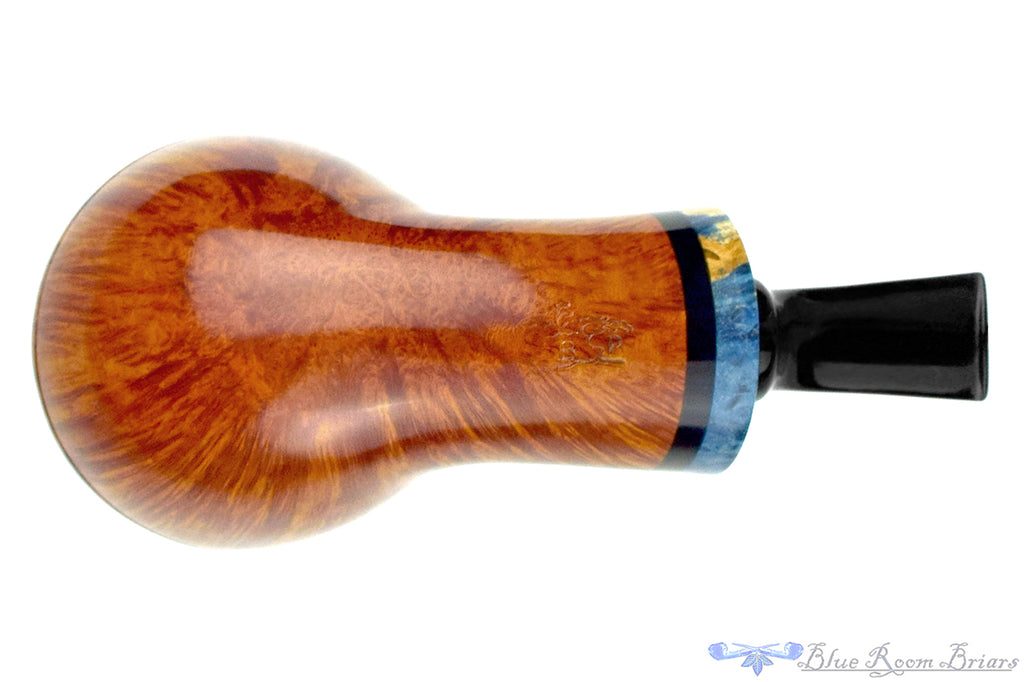 Blue Room Briars is proud to present this Bonsai Pipes By Tobias Höse Smooth Contrast Bullcap with Stabilized Burl
