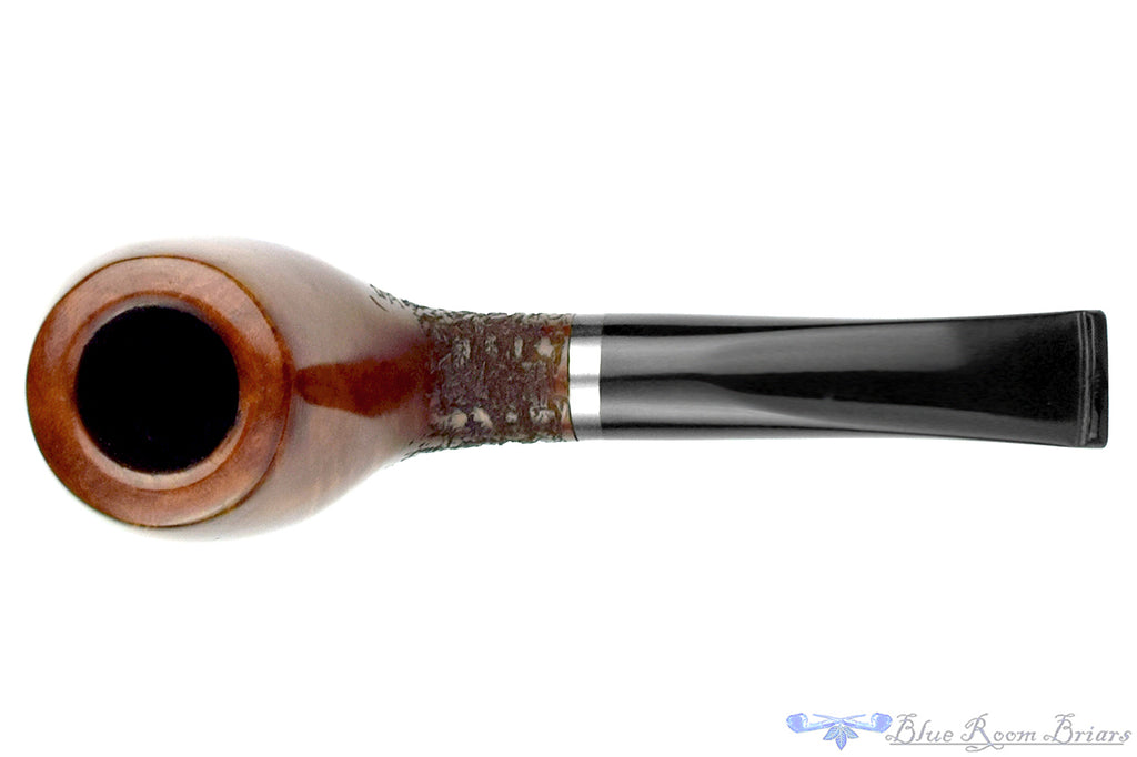 Blue Room Briars is proud to present this Ron Smith Pipe Bent Partial Rusticated Cobra with Acrylic