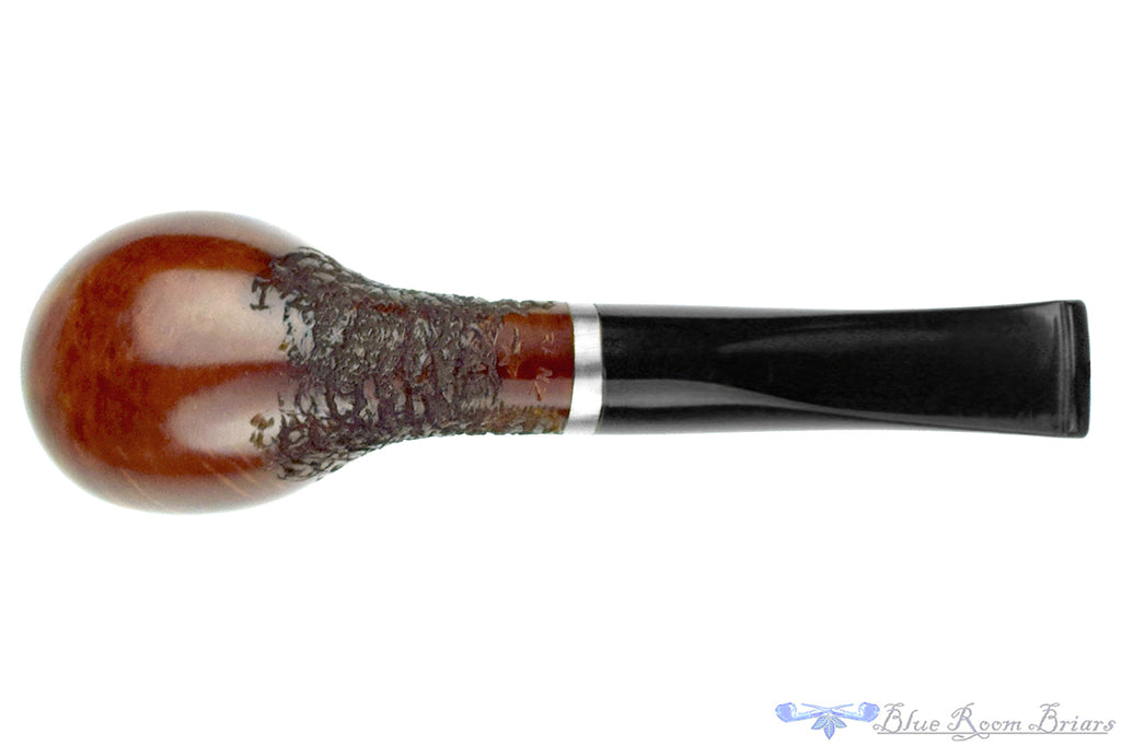 Blue Room Briars is proud to present this Ron Smith Pipe Bent Partial Rusticated Cobra with Acrylic
