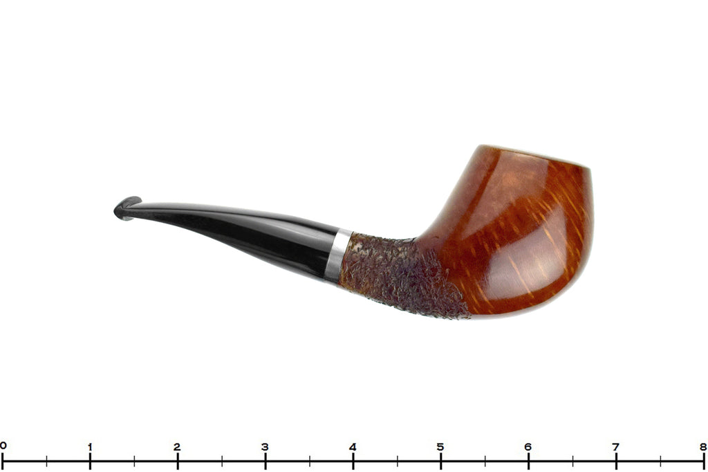 Blue Room Briars is proud to present this Ron Smith Pipe Bent Partial Rusticated Cobra with Acrylic