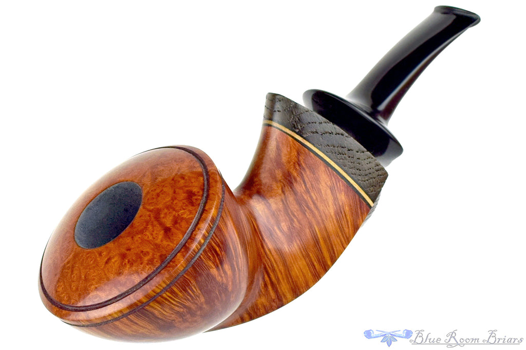 Blue Room Briars is proud to present this Dirk Heinemann Pipe Curved Bent Bulldog with Morta and Boxwood
