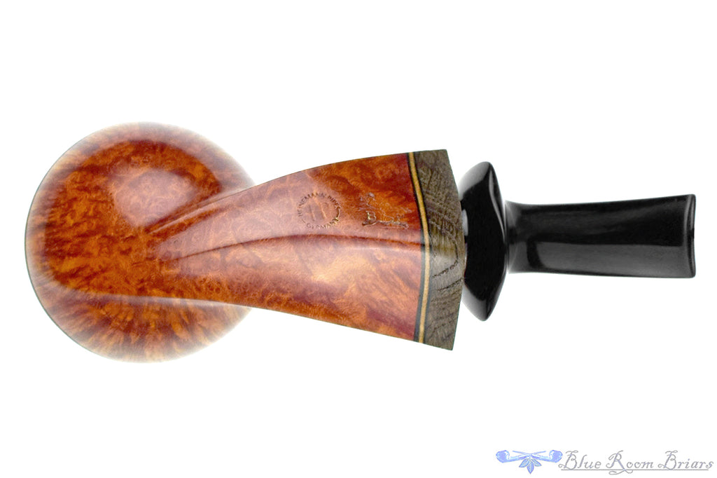 Blue Room Briars is proud to present this Dirk Heinemann Pipe Curved Bent Bulldog with Morta and Boxwood
