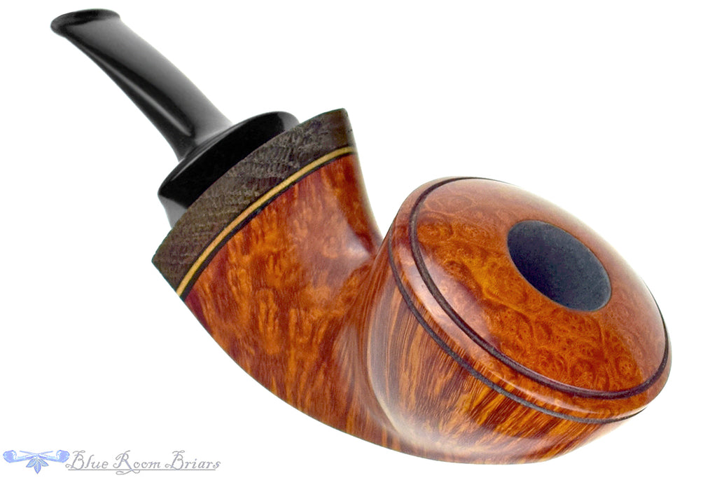 Blue Room Briars is proud to present this Dirk Heinemann Pipe Curved Bent Bulldog with Morta and Boxwood