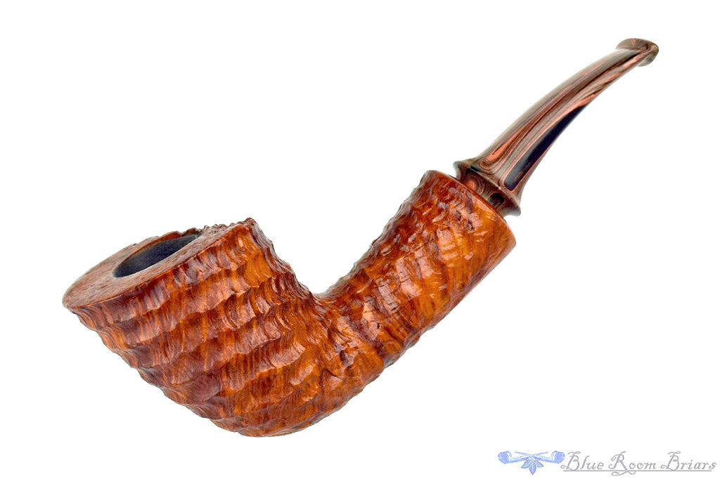 Tom Richard Pipe Bent Carved Yachtsman with Brindle and Plateau