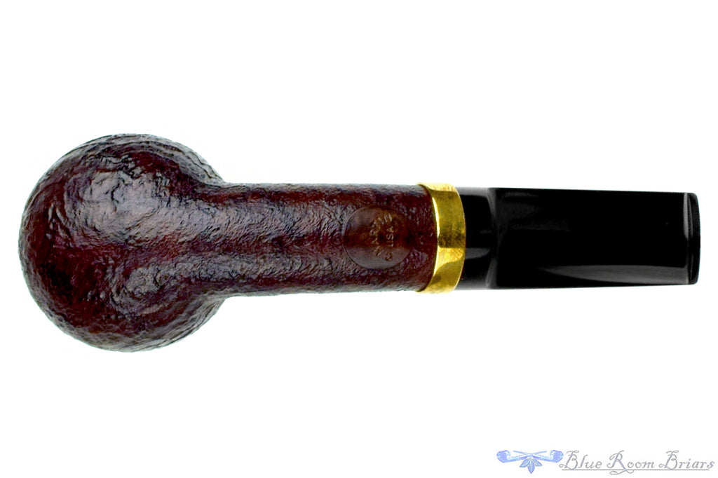 Blue Room Briars is proud to present this C. Martin Pipe by Chris Mattioda Bent Sandblast Billiard with Brass