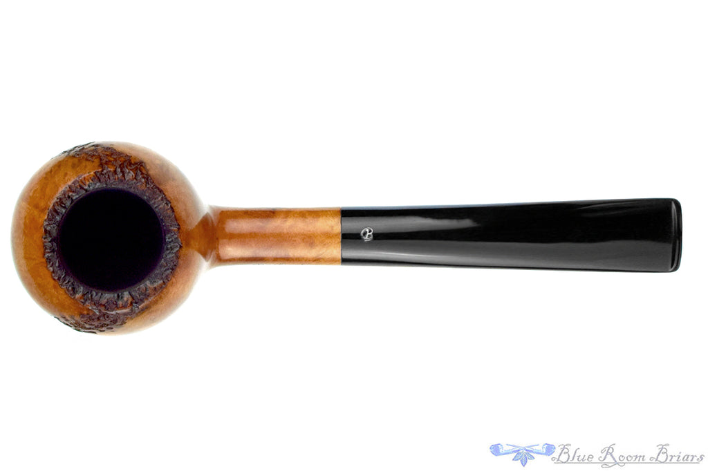 Blue Room Briars is proud to present this Bellissima Standing Globe Partial Rusticated Sitter Estate Pipe