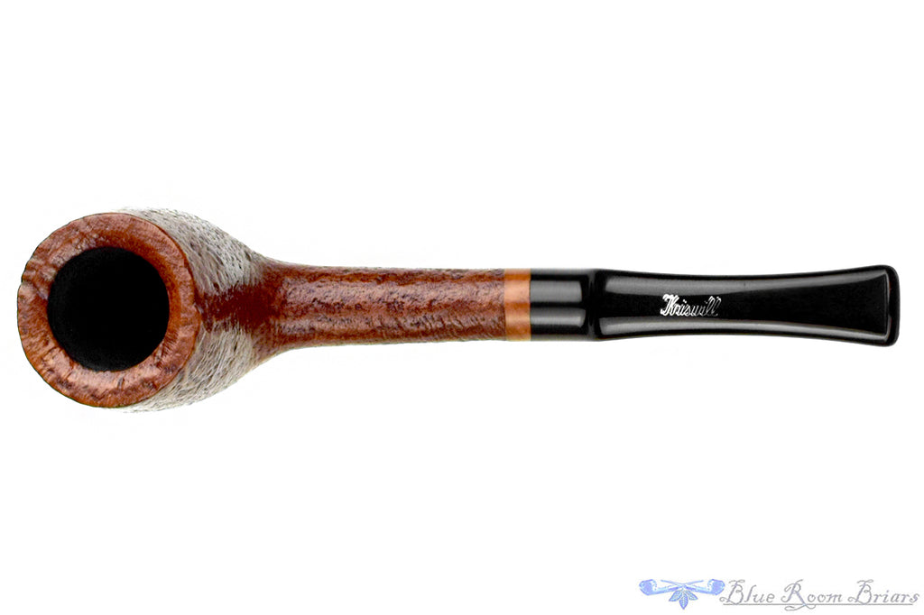 Blue Room Briars is proud to present this Kriswill Chief Handmade 1820 Sandblast Billiard UNSMOKED Estate Pipe