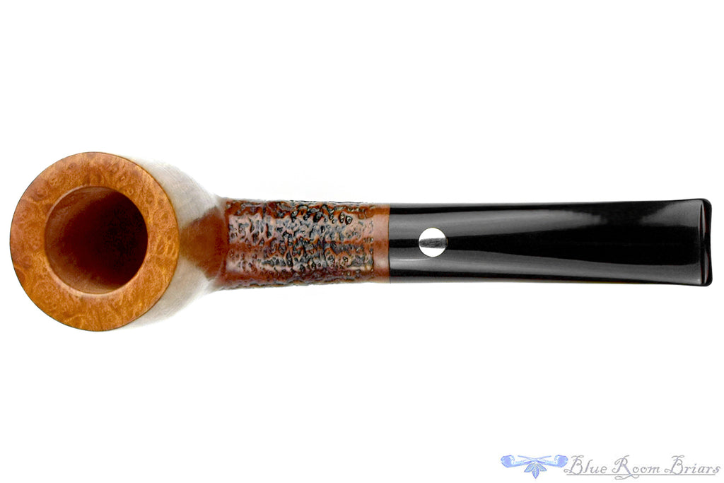 Blue Room Briars is proud to present this Mastro De Paja Pesaro 2D Partial Sandblast Billiard UNSMOKED Estate Pipe