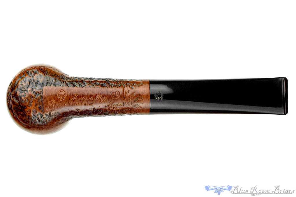 Blue Room Briars is proud to present this Mastro De Paja Pesaro 2D Partial Sandblast Billiard UNSMOKED Estate Pipe