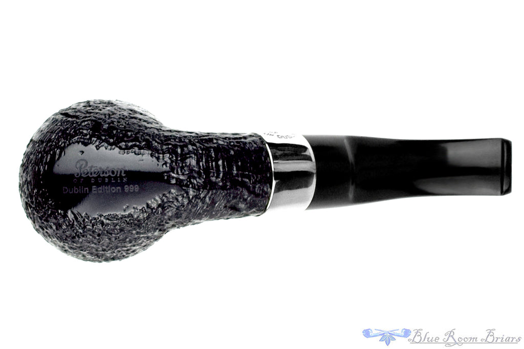 Blue Room Briars is proud to present this Peterson Dublin Edition 999 Bent Sandblast Rhodesian with Nickel Estate Pipe