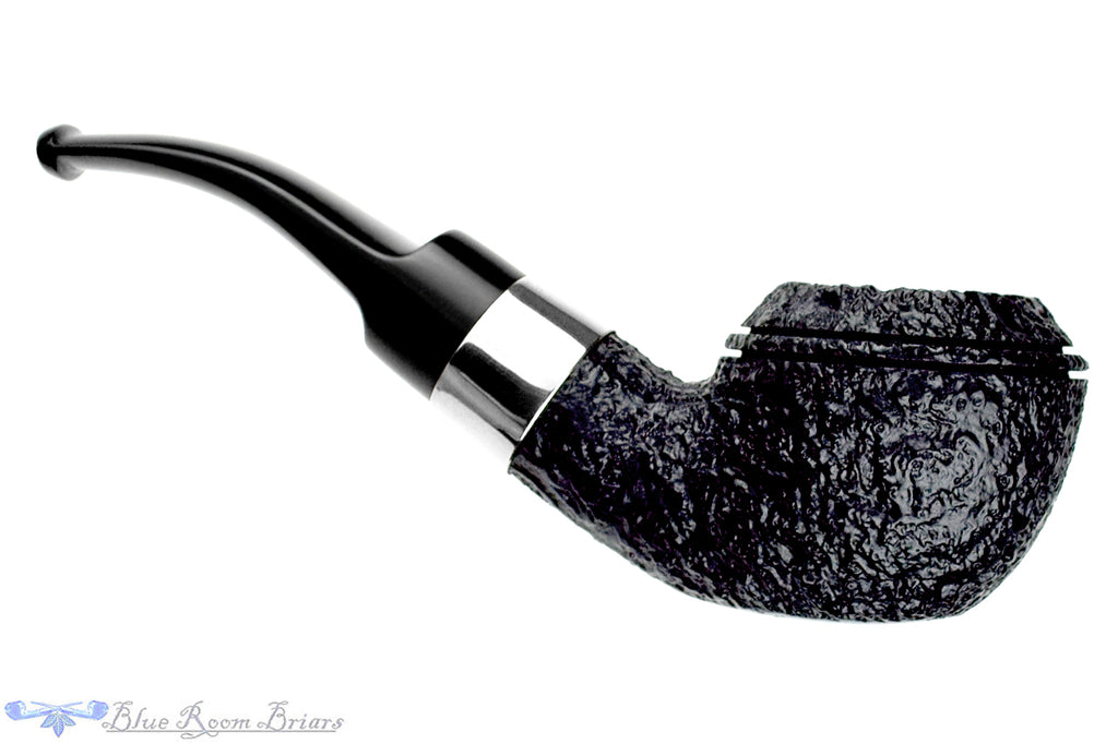 Blue Room Briars is proud to present this Peterson Dublin Edition 999 Bent Sandblast Rhodesian with Nickel Estate Pipe