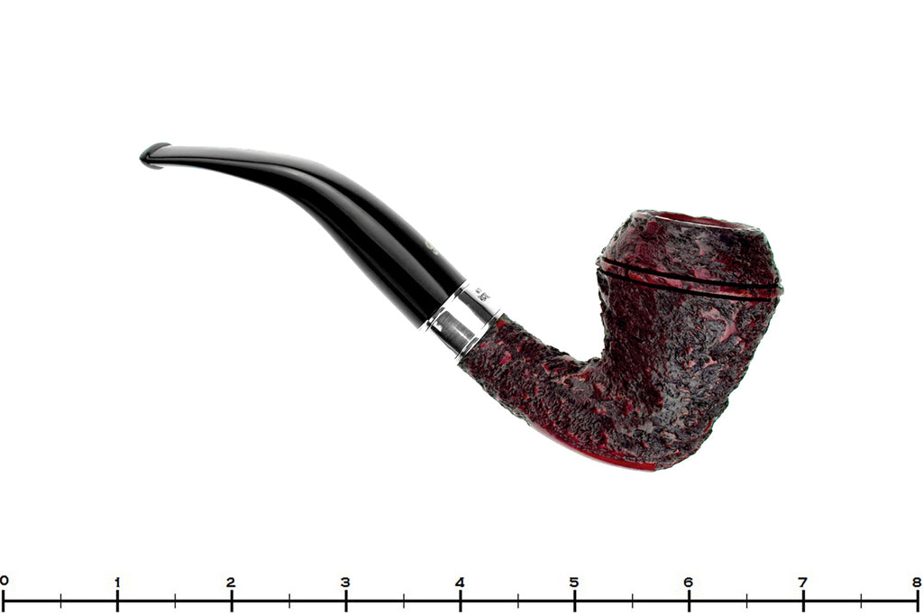 Blue Room Briars is proud to present this Peterson 2018 Pipe of the Year Rusticated Rhodesian with Silver and P-Lip Estate Pipe