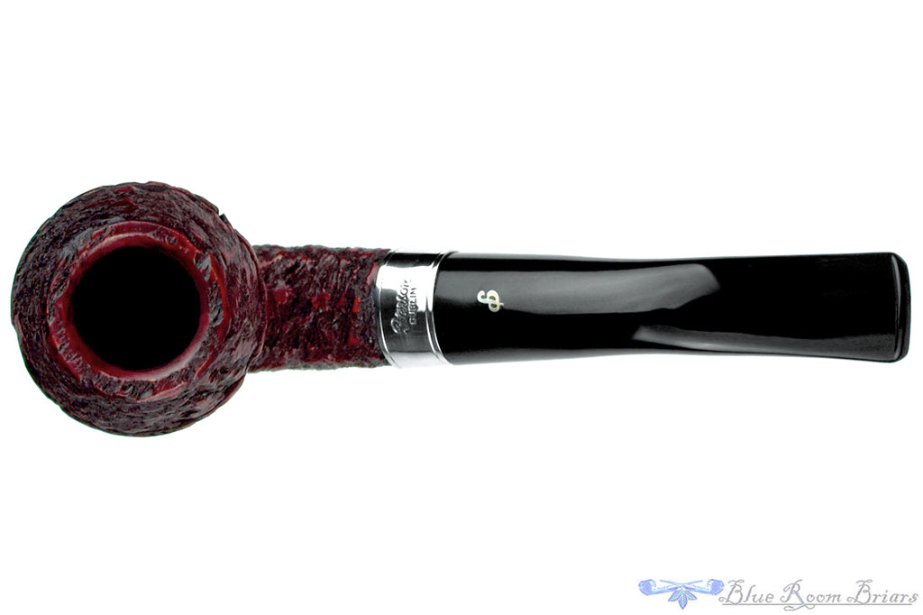 Blue Room Briars is proud to present this Peterson 2018 Pipe of the Year Rusticated Rhodesian with Silver and P-Lip Estate Pipe