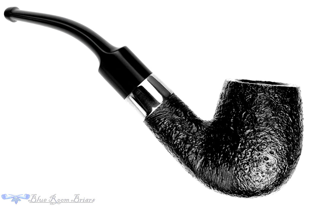 Blue Room Briar is proud to present this Peterson Dublin Edition 69 Bent Sandblast Billiard with Nickel and Fishtail Estate Pipe