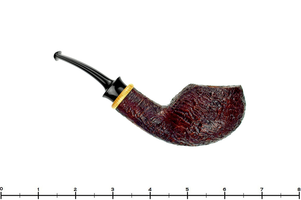 Blue Room Briars is proud to present this Bill Shalosky Pipe 809 Bent Sandblast Tomato with Boxwood