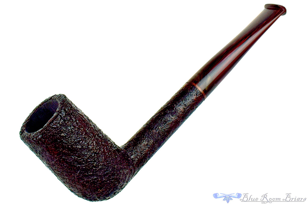 Blue Room Briars is proud to present this Bill Shalosky Pipe 805 Sandblast Chimney with Black and White Ebony and Brindle