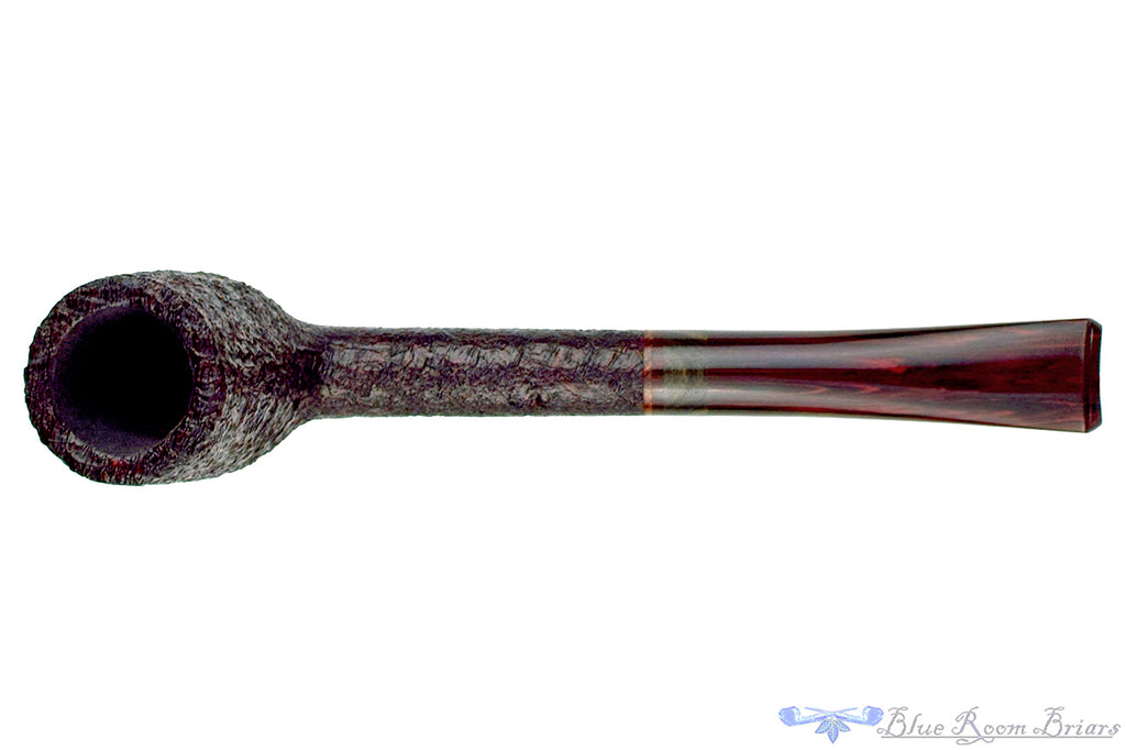 Blue Room Briars is proud to present this Bill Shalosky Pipe 805 Sandblast Chimney with Black and White Ebony and Brindle