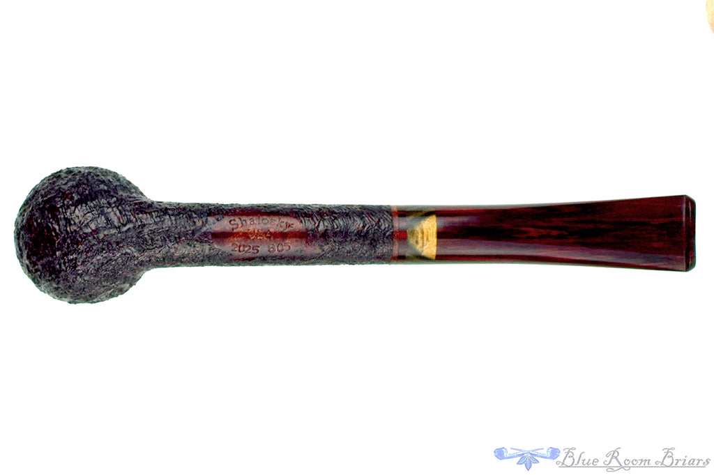 Blue Room Briars is proud to present this Bill Shalosky Pipe 805 Sandblast Chimney with Black and White Ebony and Brindle