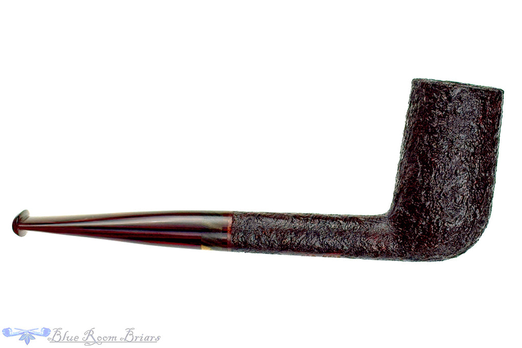 Blue Room Briars is proud to present this Bill Shalosky Pipe 805 Sandblast Chimney with Black and White Ebony and Brindle