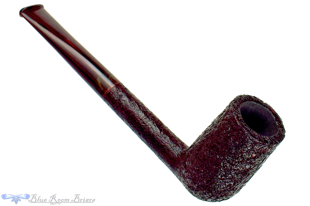 Blue Room Briars is proud to present this Bill Shalosky Pipe 805 Sandblast Chimney with Black and White Ebony and Brindle