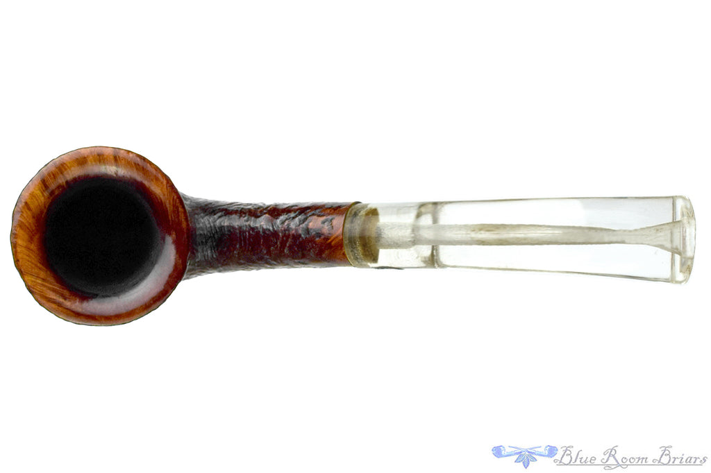 GBD Collector Prehistoric 9609 Bent Sandblast Cherrywood with Perspex Estate Pipe