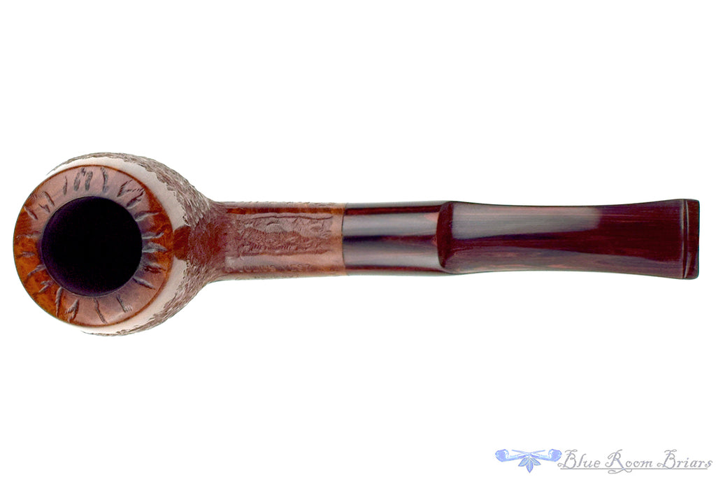 Blue Room Briars is proud to present this Julius Vesz (1996 Make) Large Bent Rusticated Billiard with Brindle