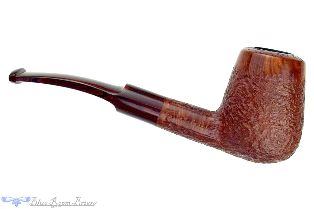 Blue Room Briars is proud to present this Julius Vesz (1996 Make) Large Bent Rusticated Billiard with Brindle