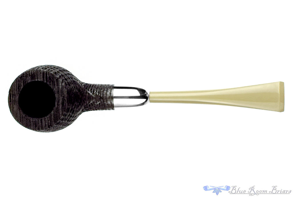 Yorgos Mitakidis Pipe 4725 Sandblast Morta Billiard with Silver and Military Mount