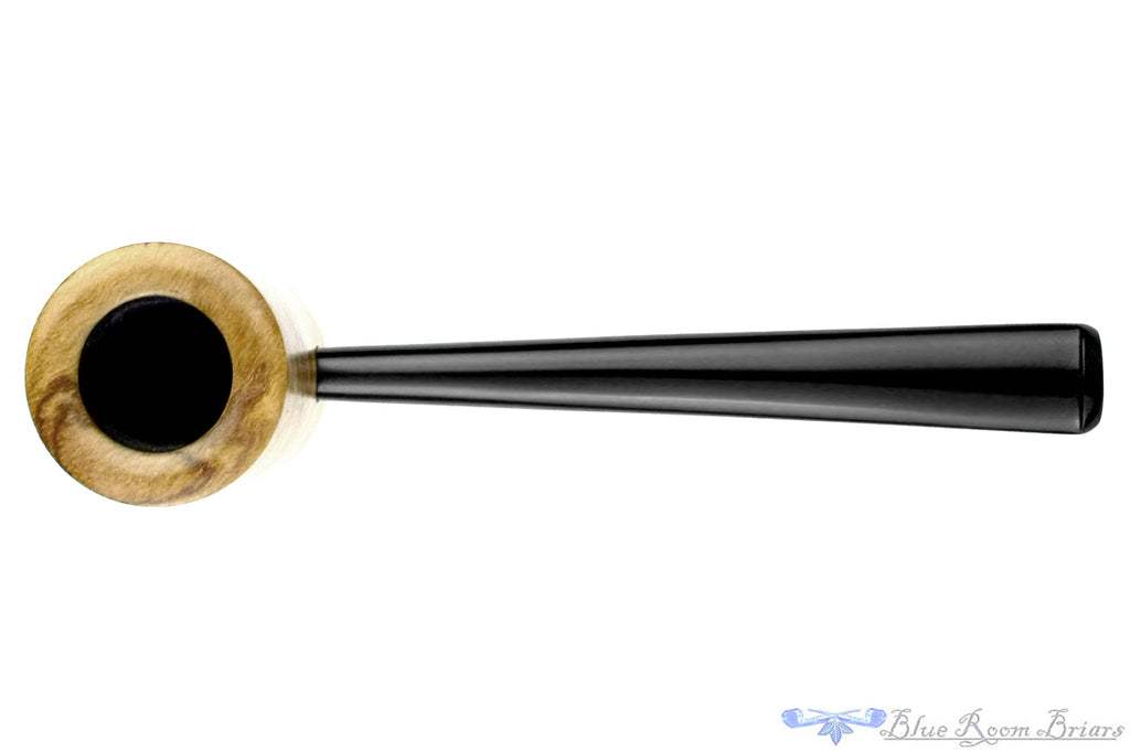 Blue Room Briars is proud to present this pYpi by Charl Goussard Olivewood Duke Poker with Military Mount