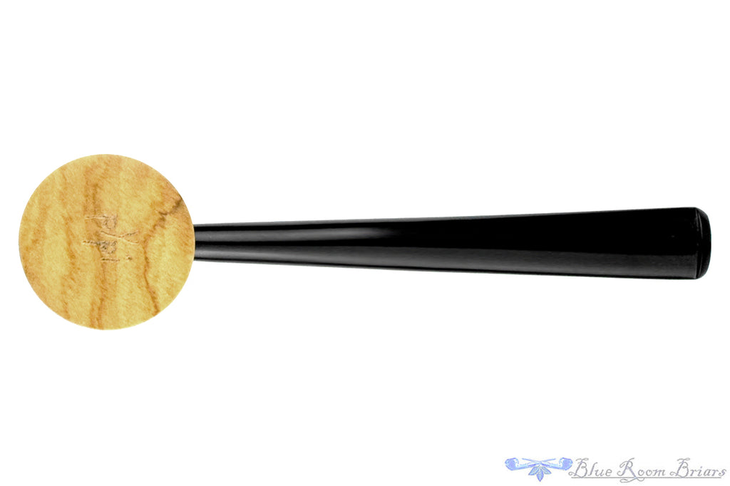 Blue Room Briars is proud to present this pYpi by Charl Goussard Olivewood Duke Poker with Military Mount