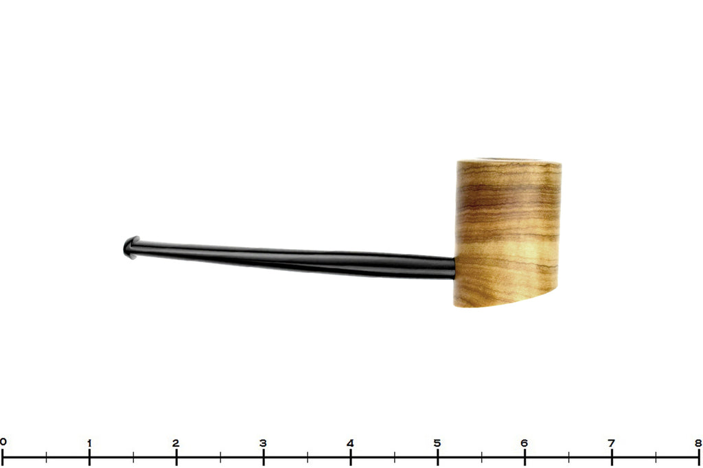 Blue Room Briars is proud to present this pYpi by Charl Goussard Olivewood Duke Poker with Military Mount