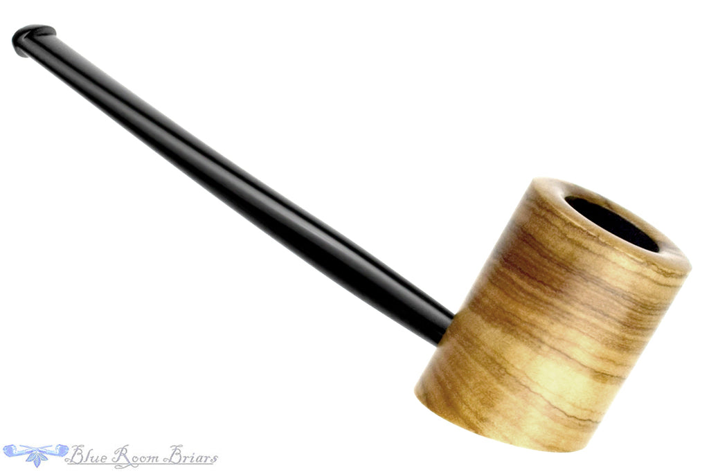 Blue Room Briars is proud to present this pYpi by Charl Goussard Olivewood Duke Poker with Military Mount