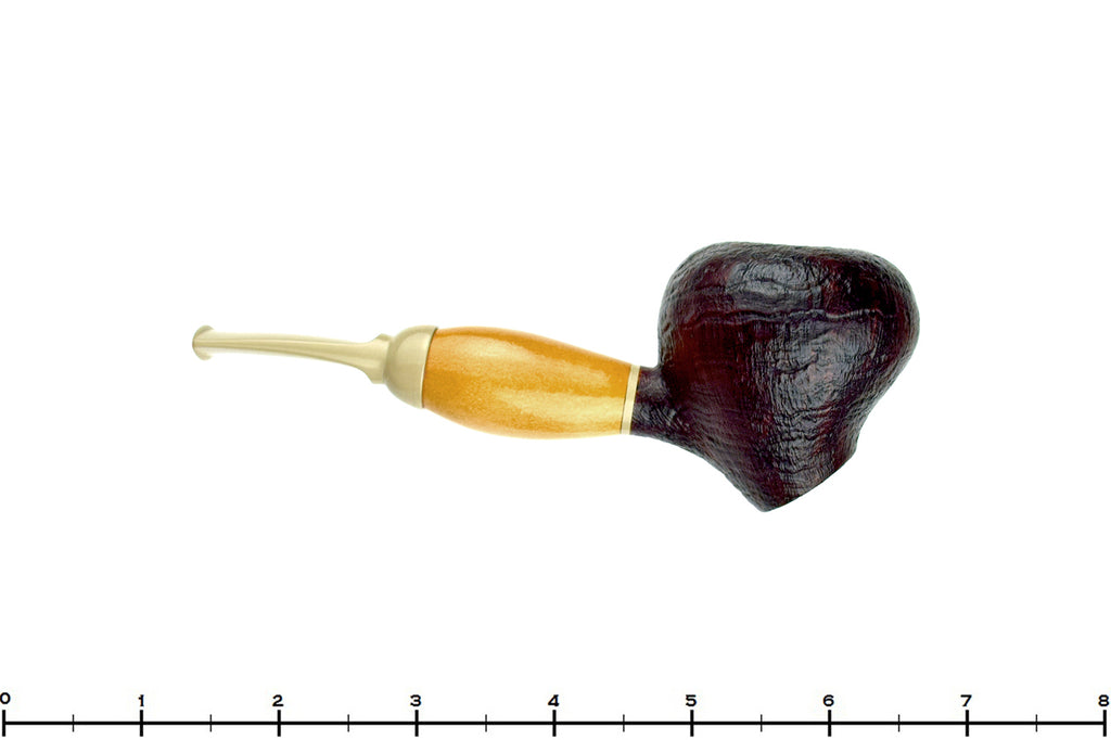 Blue Room Briars is proud to present this Marek Cikl Pipe Bent Sandblast Strawberry Sitter with Calabash Gourd Shank