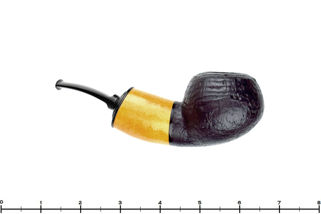 Marek Cikl Pipe Reverse Calabash Bent Sandblast Tomato with Calabash Gourd
