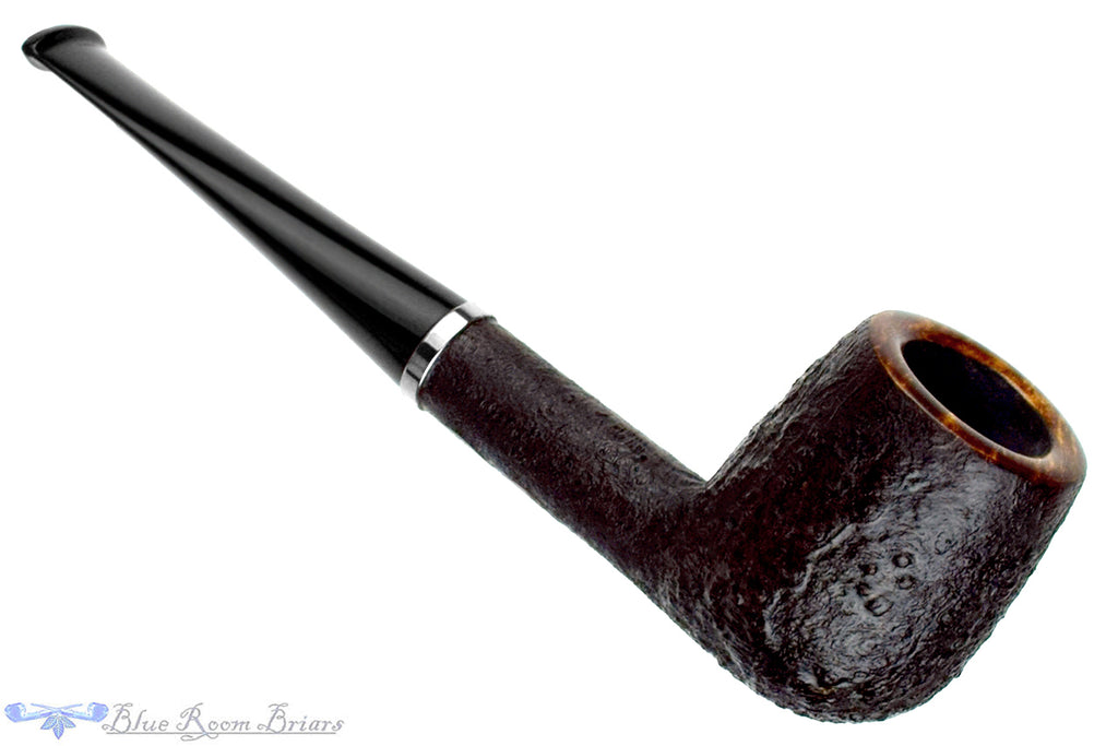 Blue Room Briars is proud to present this Yosef Zehnder Pipe Sandblast Billiard with Silver