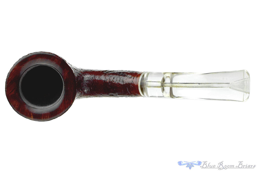Blue Room Briars is proud to present this GBD Collector Fantasy 9608 (Pre-Cadogan) Bent Partial Sandblast Cherrywood Sitter with Perspex Estate Pipe