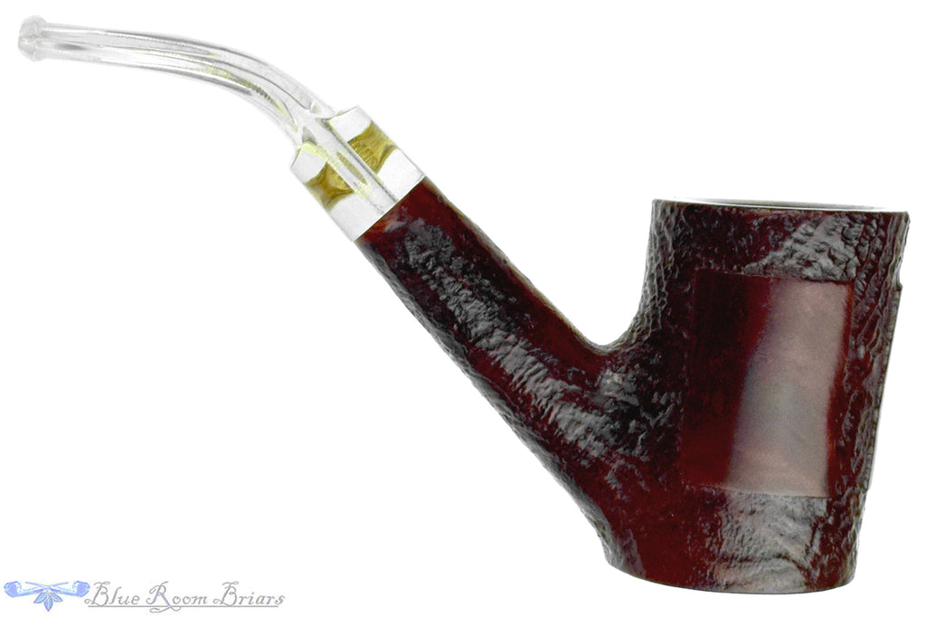 Blue Room Briars is proud to present this GBD Collector Fantasy 9608 (Pre-Cadogan) Bent Partial Sandblast Cherrywood Sitter with Perspex Estate Pipe