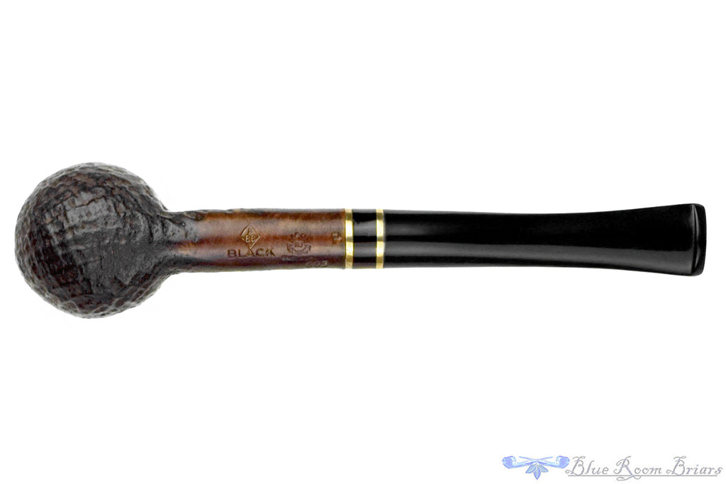 BBB Black 603 Sandblast Billiard with Brass Estate Pipe