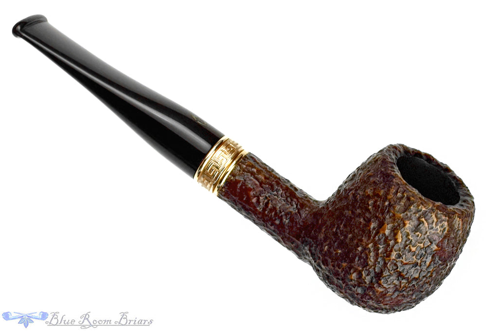 Blue Room Briars is proud to present this Savinelli FM (2015 Make) 207 Rusticated Apple (6mm Filter) with Brass Estate Pipe