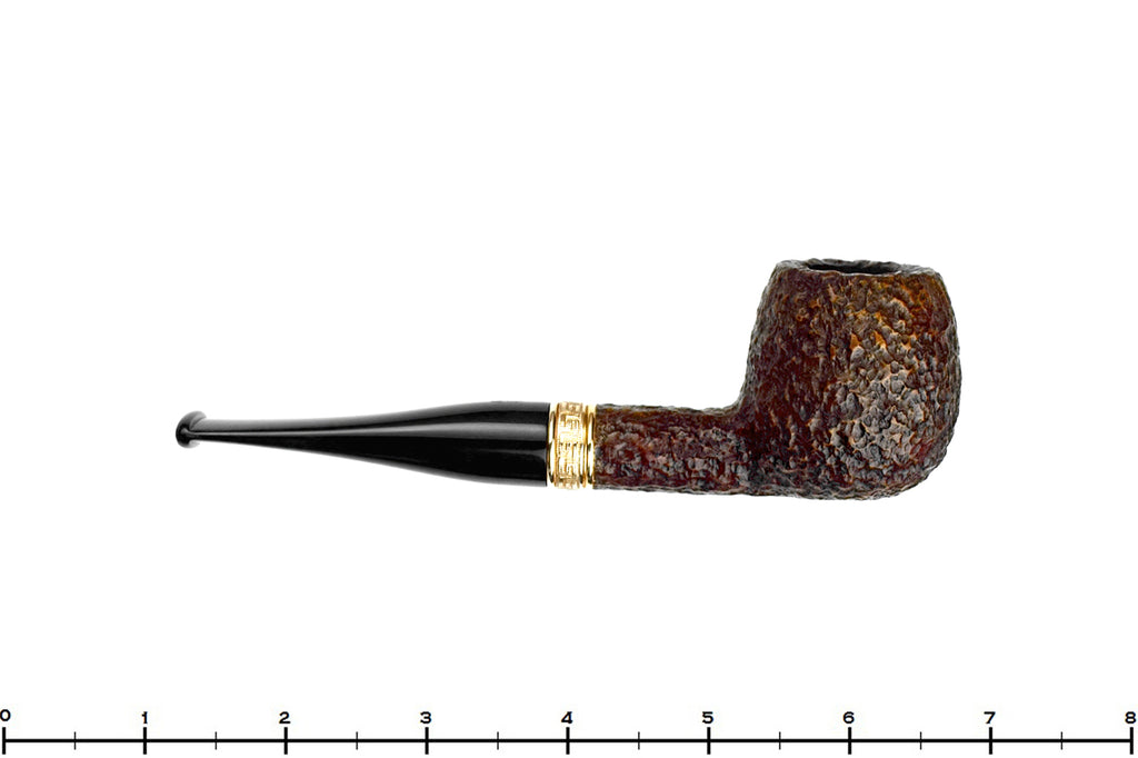 Blue Room Briars is proud to present this Savinelli FM (2015 Make) 207 Rusticated Apple (6mm Filter) with Brass Estate Pipe