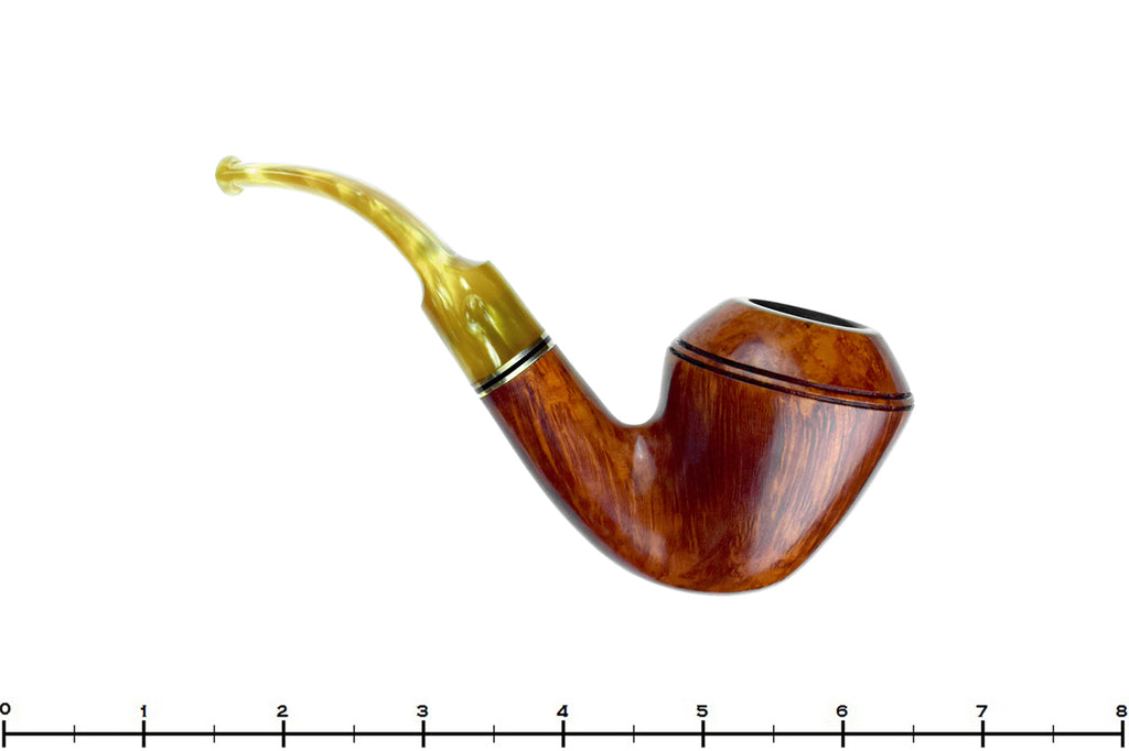 Blue Room Briars is proud to present this Design Berlin Mayflower 16 Bent Rhodesian (9mm Filter) with Brass Estate Pipe