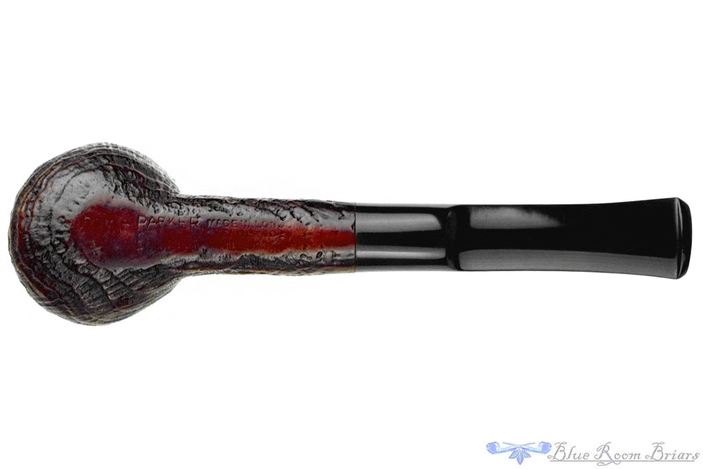 Blue Room Briars is proud to present this Parker Super Briarbark 267 (Patent Era-1950s Make) Sandblast Pot Sitter Estate Pipe