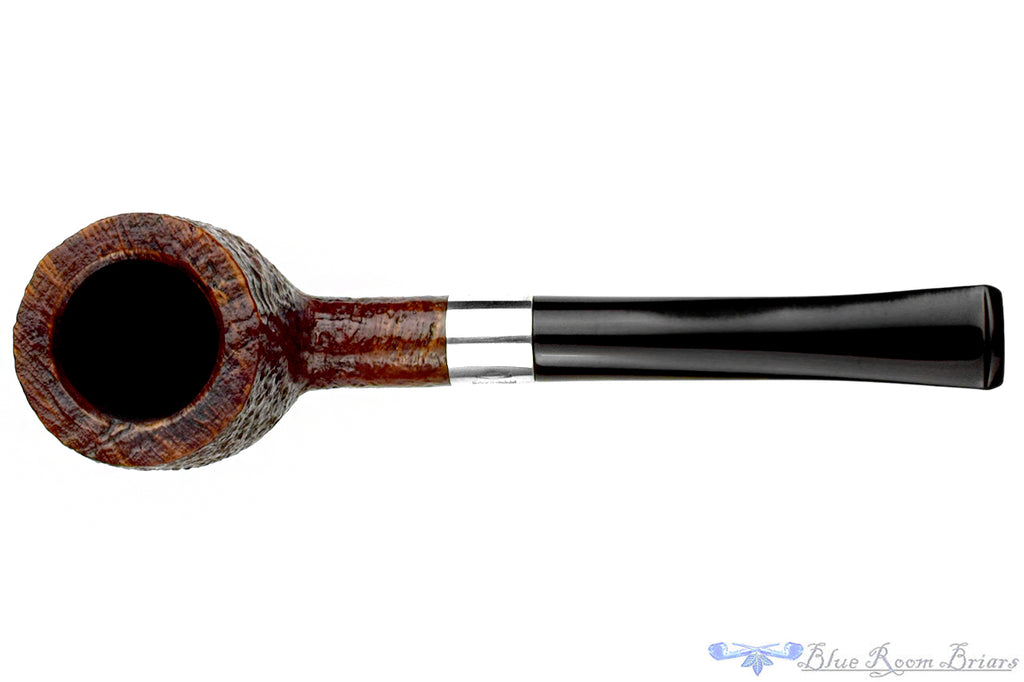 Savinelli Silver 125 Sandblast Pot Sitter with Silver Estate Pipe