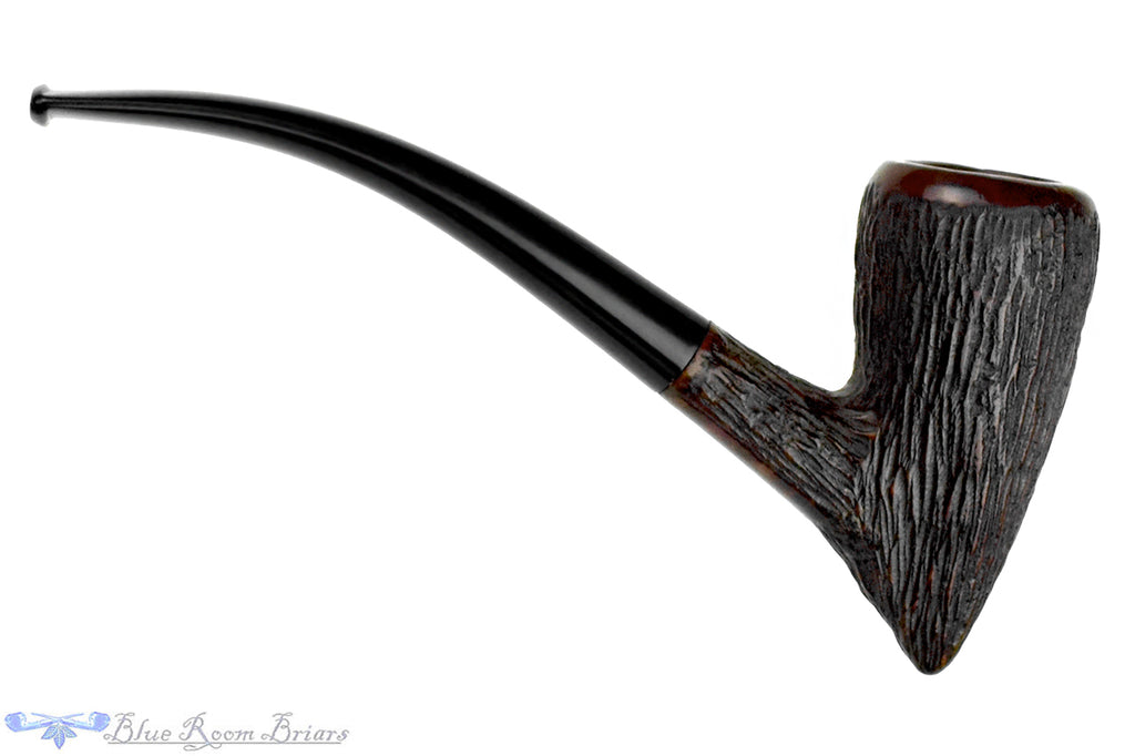 Blue Room Briars is proud to present this New York de luxe Bent Brush Carved Pickaxe Estate Pipe