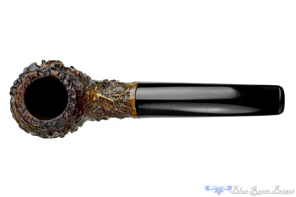 Blue Room Briars is proud to present this Old River 6046 Bent Rusticated Apple Estate Pipe