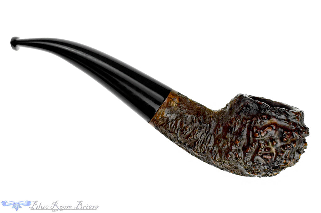 Blue Room Briars is proud to present this Old River 6046 Bent Rusticated Apple Estate Pipe